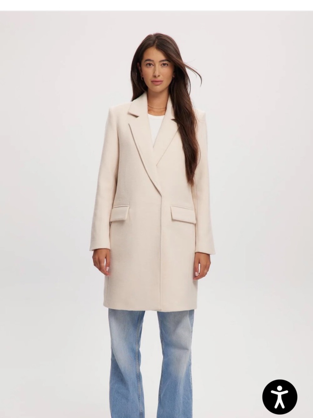 Noize Masa Mid Length Vegan Wool Coat